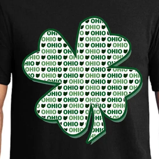 Ohio St Patrick's Day 4 Leaf Clover State Pajama Set