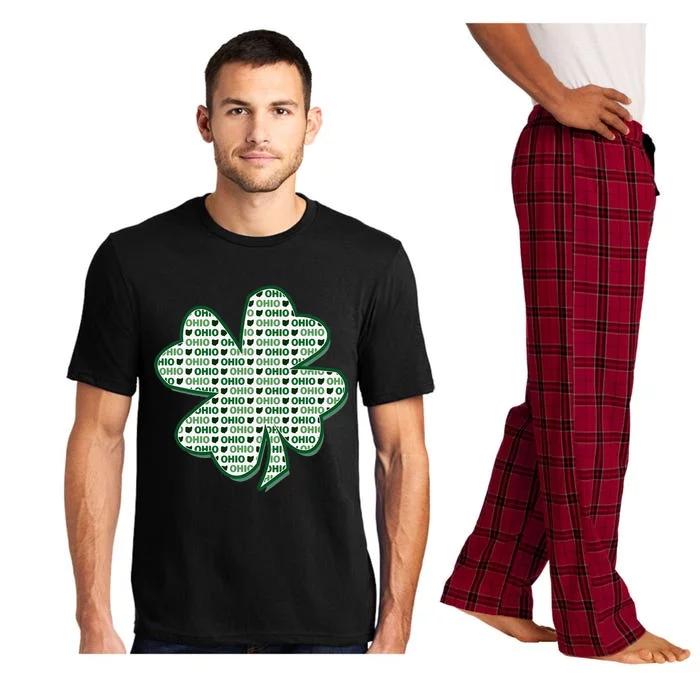 Ohio St Patrick's Day 4 Leaf Clover State Pajama Set