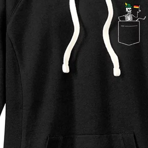 Oktoberfest Skeleton Pocket German Bavarian Women's Fleece Hoodie