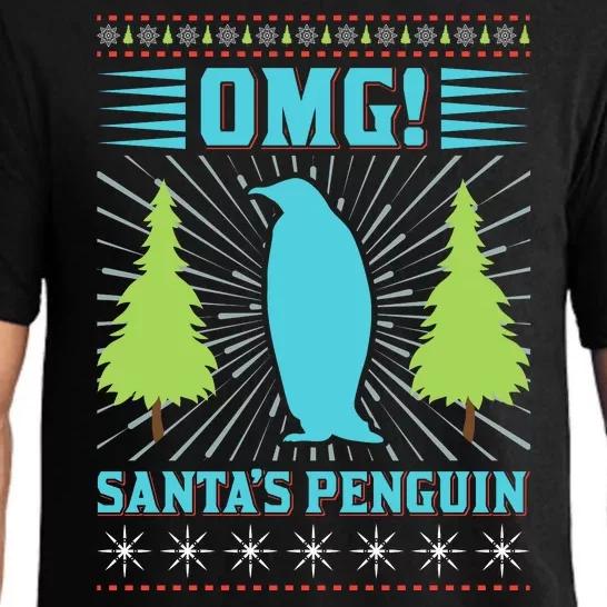 Omg Santa's Penguin Pajama Set