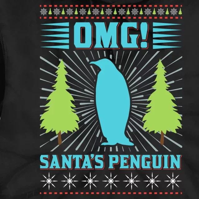 Omg Santa's Penguin Tie Dye Hoodie