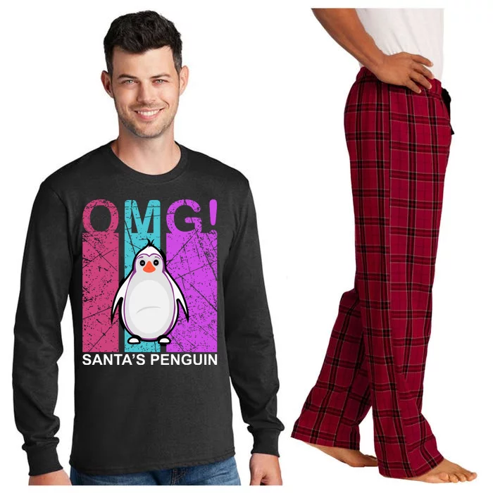 Omg Santa's Penguin Long Sleeve Pajama Set