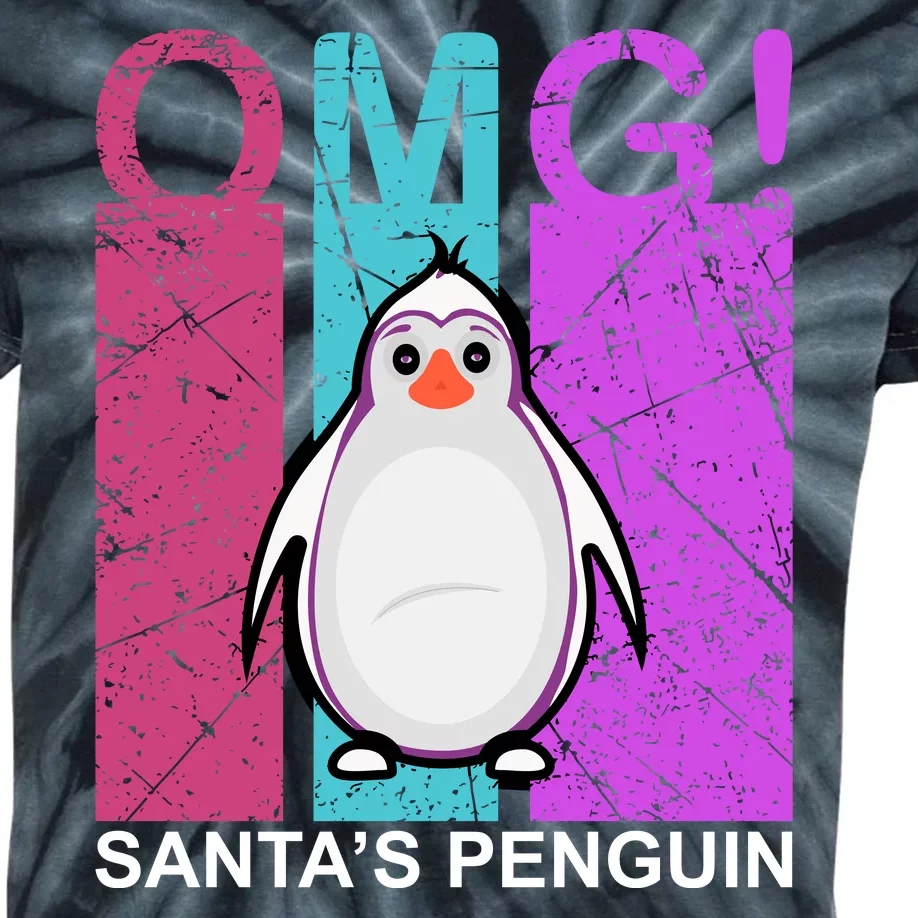 Omg Santa's Penguin Kids Tie-Dye T-Shirt