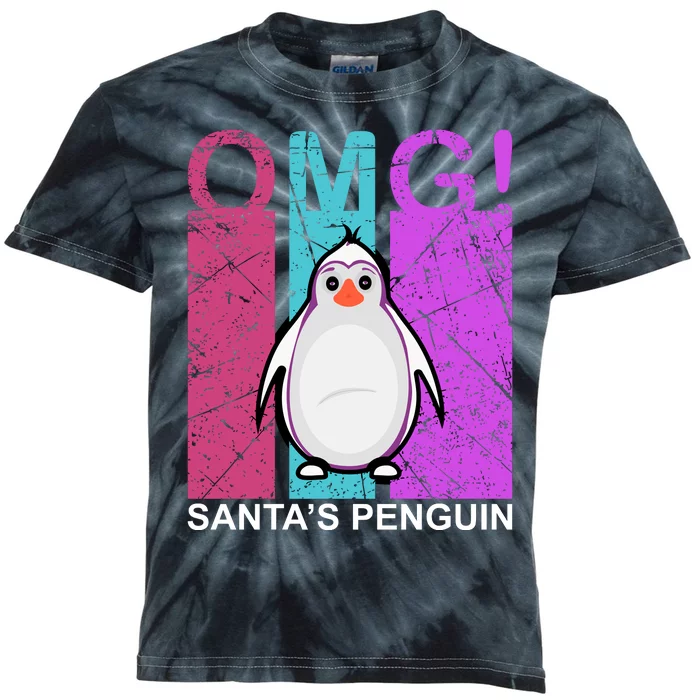 Omg Santa's Penguin Kids Tie-Dye T-Shirt