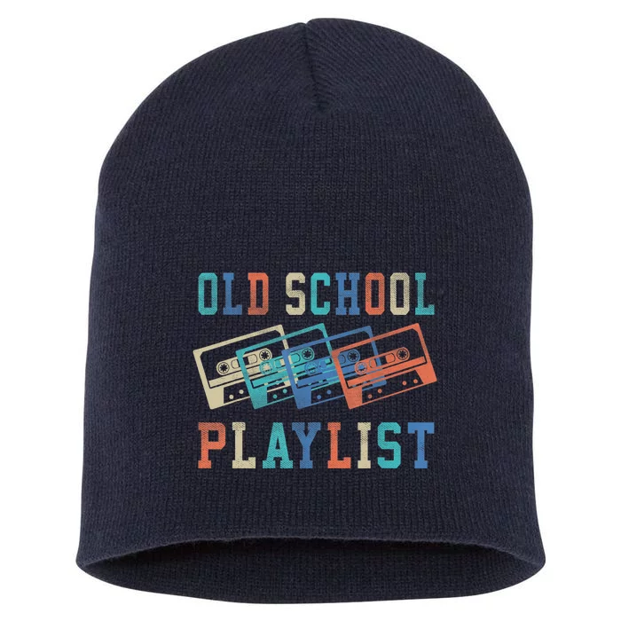 Old School Playlist Rock Cassette Tape Music Old School Band Short Acrylic Beanie