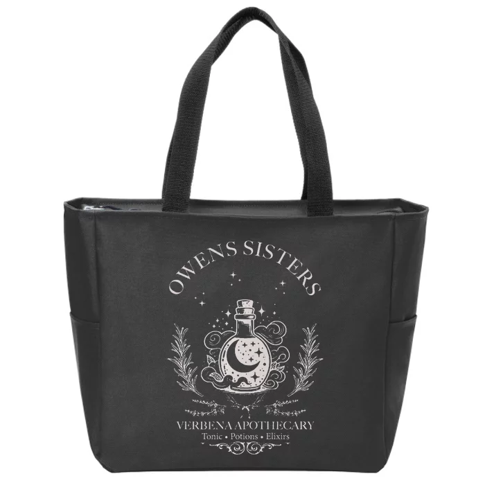 Owens Sisters Practical Magic Halloween Apothecary Premium Zip Tote Bag