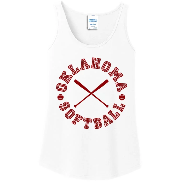 Oklahoma Softball Roundel Ladies Essential Tank