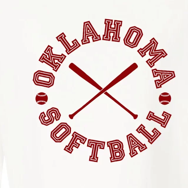 Oklahoma Softball Roundel Cropped Pullover Crew