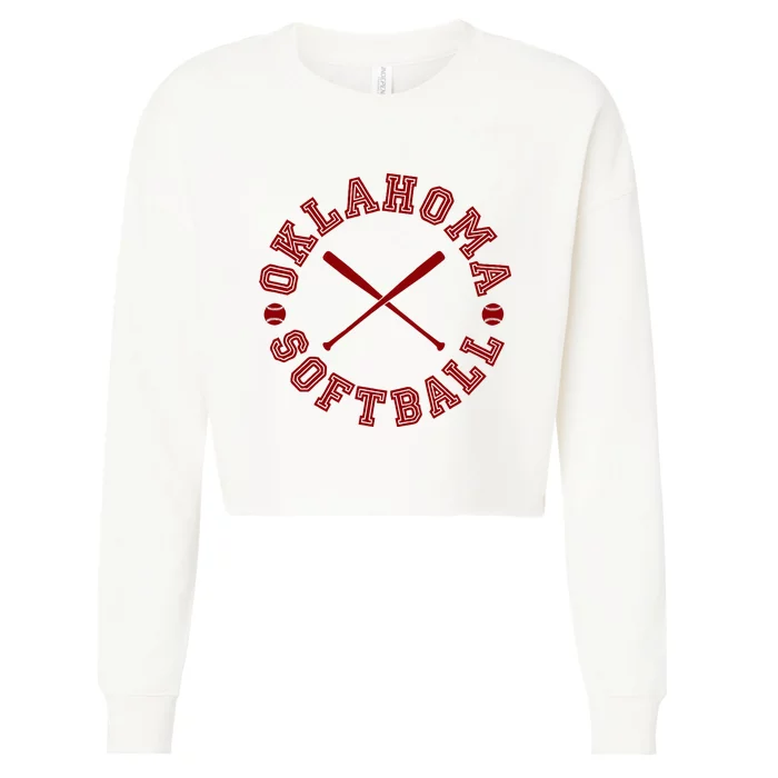 Oklahoma Softball Roundel Cropped Pullover Crew