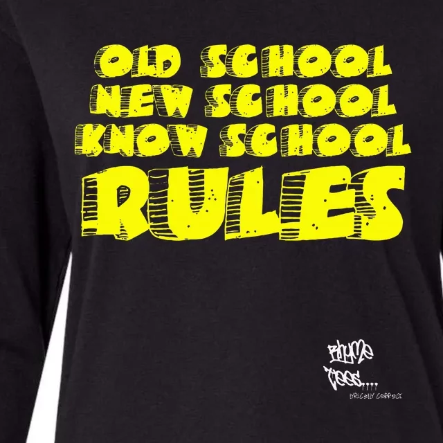 Old School Rap Hip Hop 2000S New School Know School Nas Womens Cotton Relaxed Long Sleeve T-Shirt