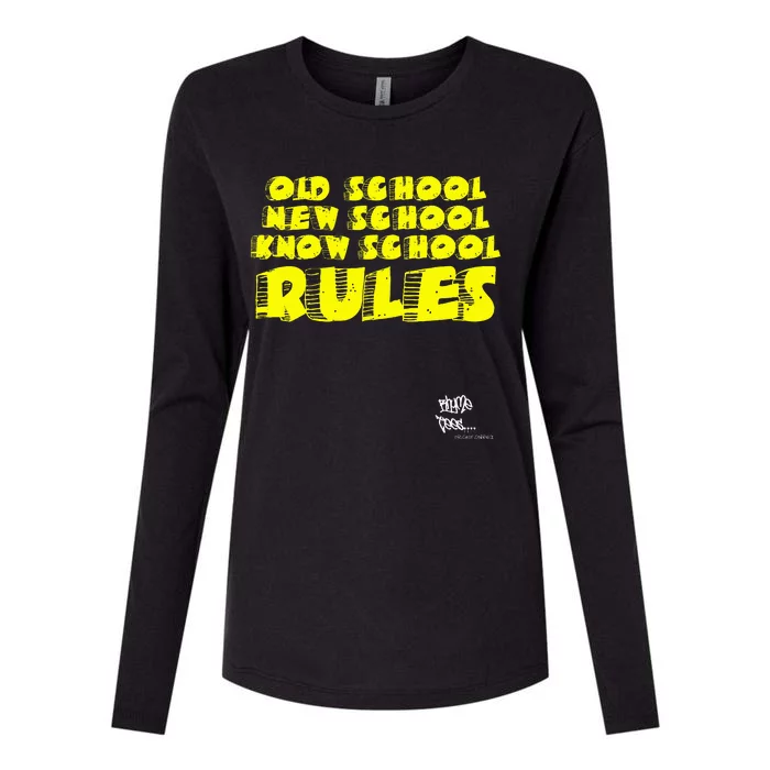 Old School Rap Hip Hop 2000S New School Know School Nas Womens Cotton Relaxed Long Sleeve T-Shirt