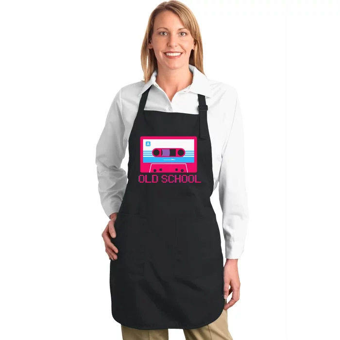 Old School Retro 80s 90s Hip Hop Cassette Full-Length Apron With Pocket