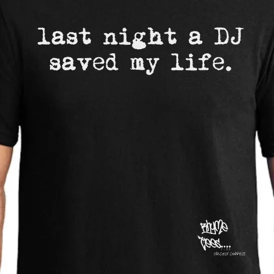 Old School Rap Hip Hop Last Night A Dj Saved My Life 80S Pajama Set