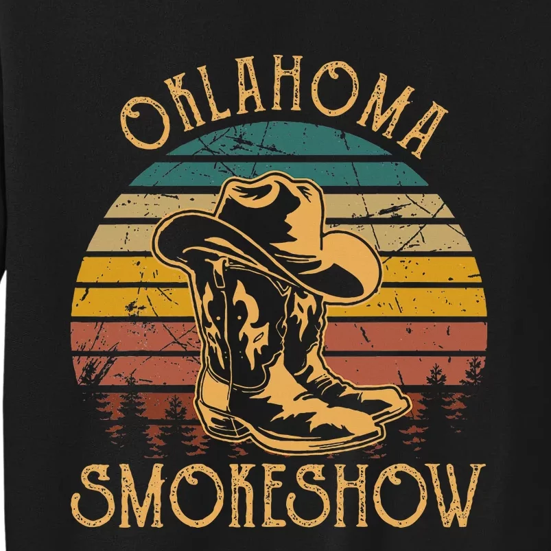 Oklahoma Smokeshow Retro Cow Boots And Hats Sweatshirt