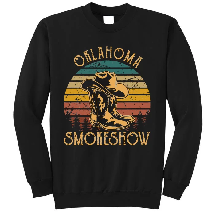 Oklahoma Smokeshow Retro Cow Boots And Hats Sweatshirt