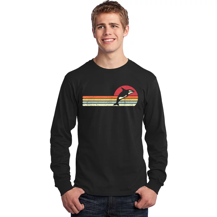 Orca Shirt. Retro Style Killer Whale Long Sleeve Shirt