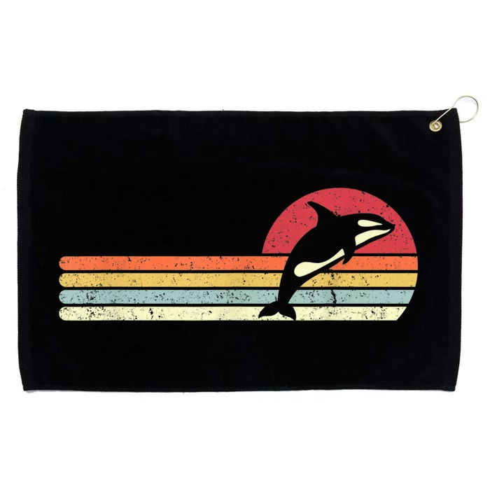 Orca Shirt. Retro Style Killer Whale Grommeted Golf Towel