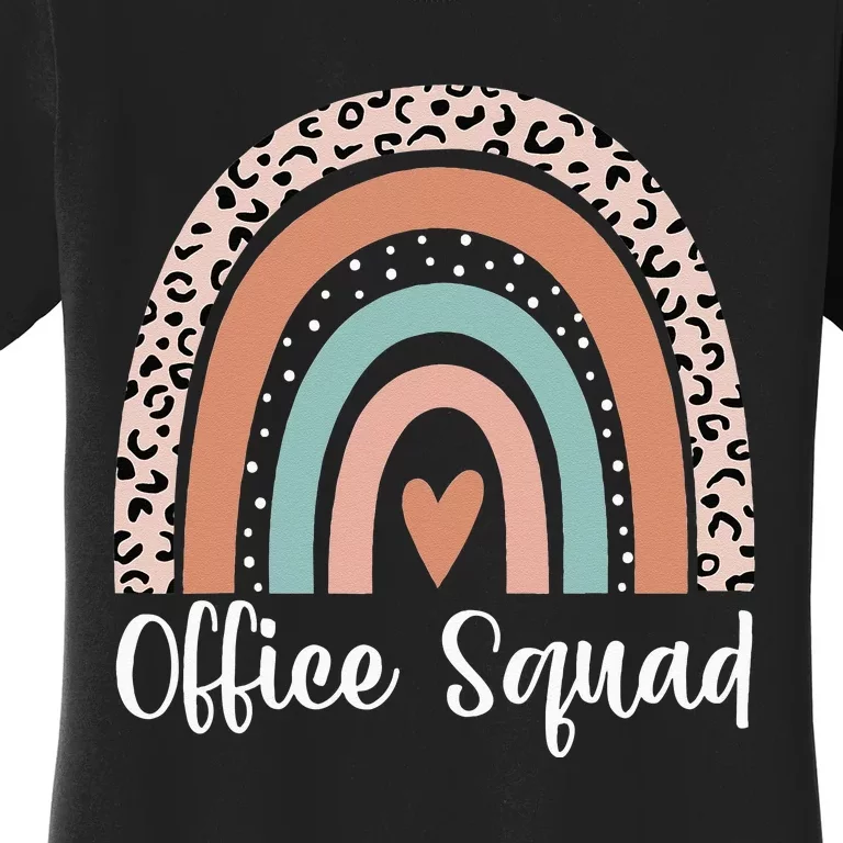 Office Squad Rainbow Administrative Assistants School Team Women's T-Shirt