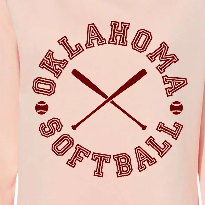 Oklahoma Softball Roundel Womens California Wash Sweatshirt