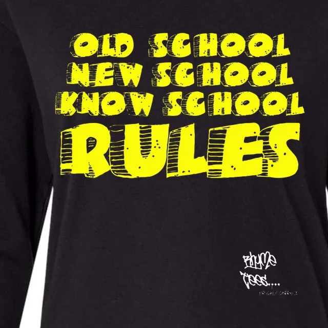 Old School Rap Hip Hop 2000S New School Know School Nas Womens Cotton Relaxed Long Sleeve T-Shirt