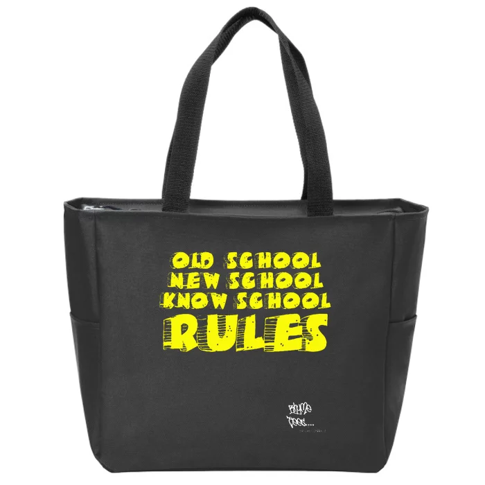 Old School Rap Hip Hop 2000S New School Know School Nas Zip Tote Bag