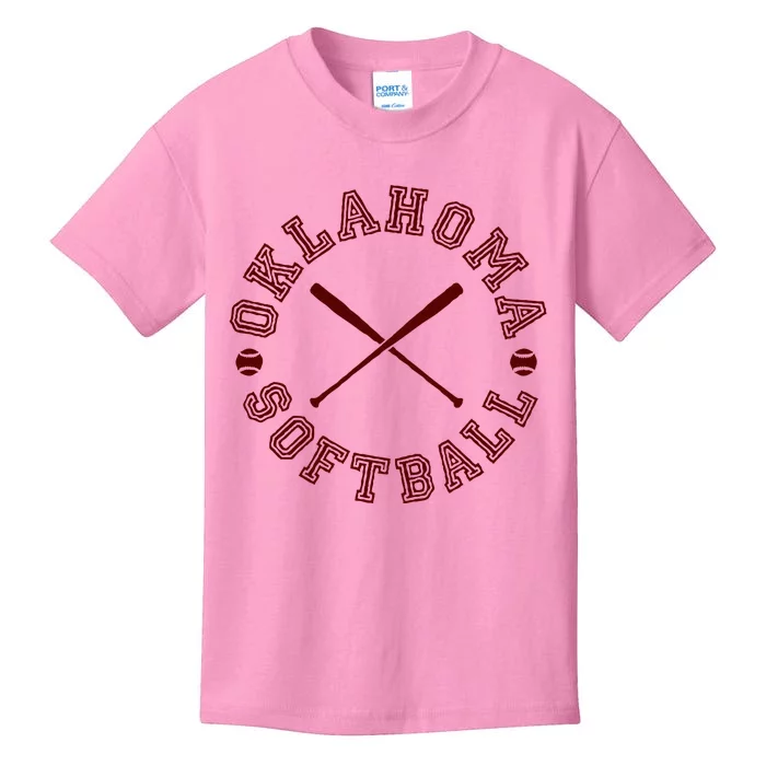 Oklahoma Softball Roundel Kids T-Shirt