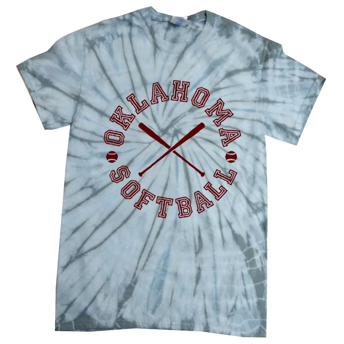 Oklahoma Softball Roundel Tie-Dye T-Shirt