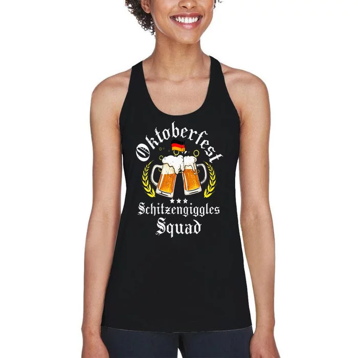 Oktoberfest Schitzengiggle Squad Bavarian Festival Women's Racerback Tank