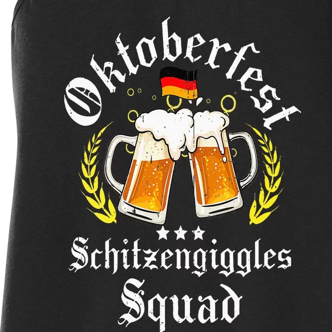 Oktoberfest Schitzengiggle Squad Bavarian Festival Women's Racerback Tank