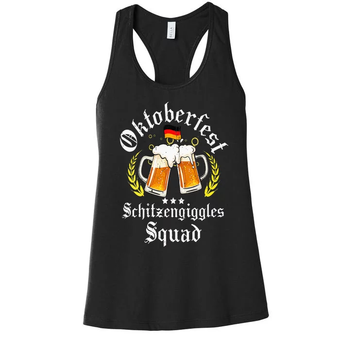 Oktoberfest Schitzengiggle Squad Bavarian Festival Women's Racerback Tank