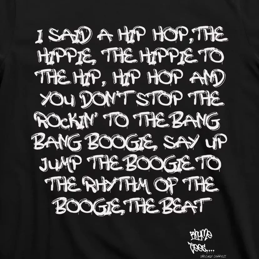 Old School Skool Rap Hip Hop Merch Lyric Quote 80s Graphic T-Shirt