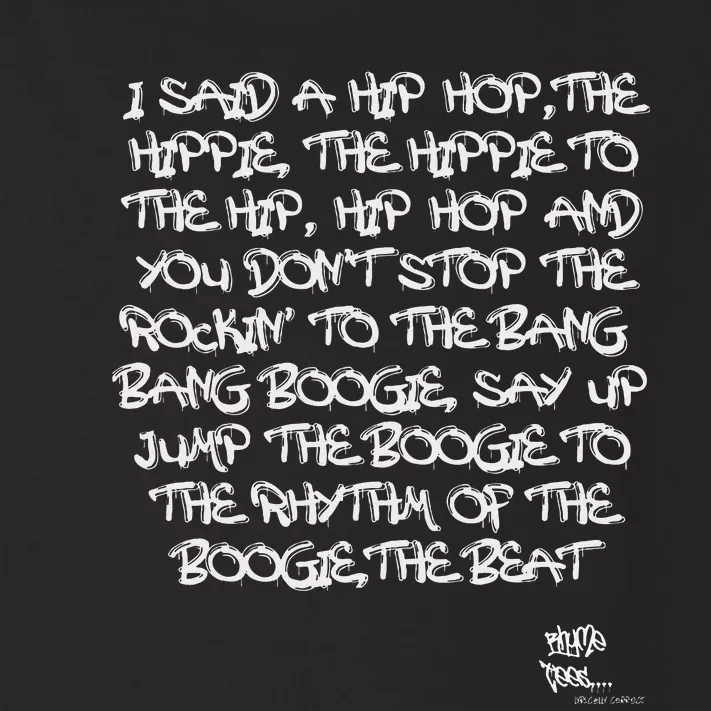 Old School Skool Rap Hip Hop Merch Lyric Quote 80s Graphic Toddler Long Sleeve Shirt