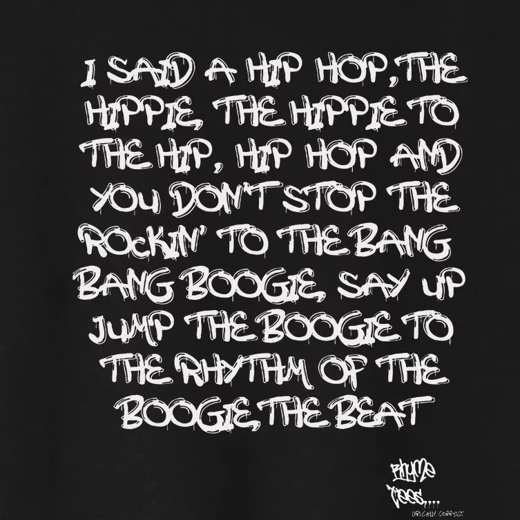 Old School Skool Rap Hip Hop Merch Lyric Quote 80s Graphic Women's Crop Top Tee