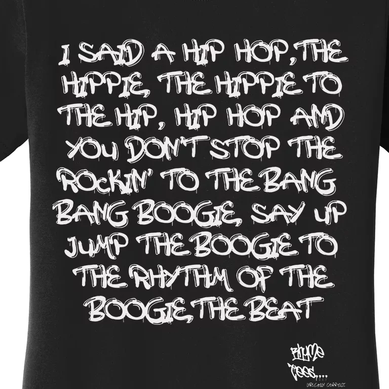 Old School Skool Rap Hip Hop Merch Lyric Quote 80s Graphic Women's T-Shirt