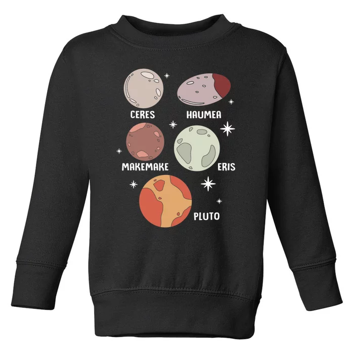 Outer Space Solar System Dwarf Planet For Kids Toddler Sweatshirt