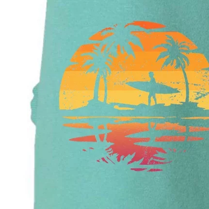 Ocean Surf Surfer Tropical Sunset Surfboard Sea Surfing Doggie 3-End Fleece Hoodie