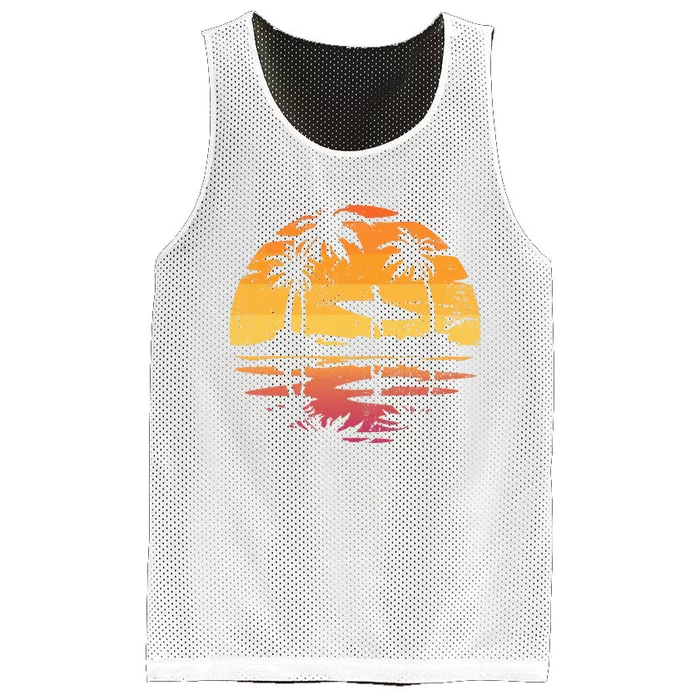 Ocean Surf Surfer Tropical Sunset Surfboard Sea Surfing Mesh Reversible Basketball Jersey Tank