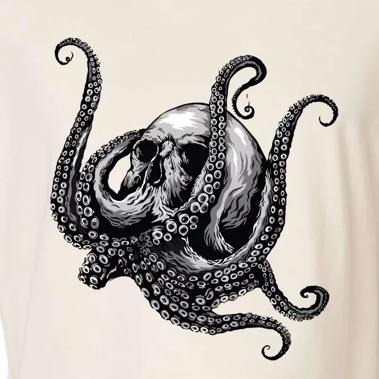 Octopus Sugar Skull Graphic Garment-Dyed Women's Muscle Tee