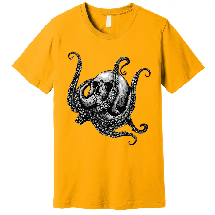 Octopus Sugar Skull Graphic Premium T-Shirt