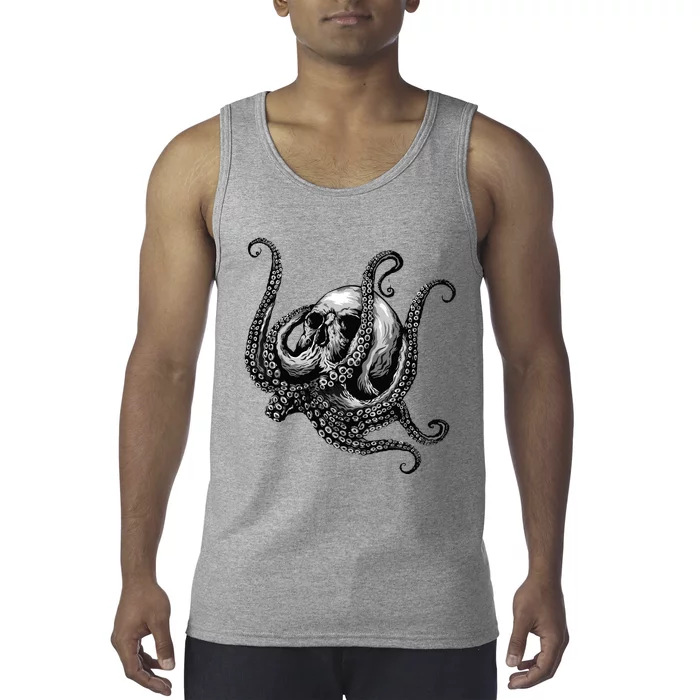 Octopus Sugar Skull Graphic Tank Top