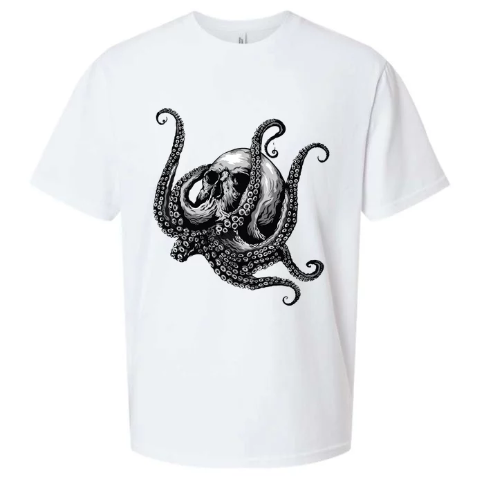 Octopus Sugar Skull Graphic Sueded Cloud Jersey T-Shirt