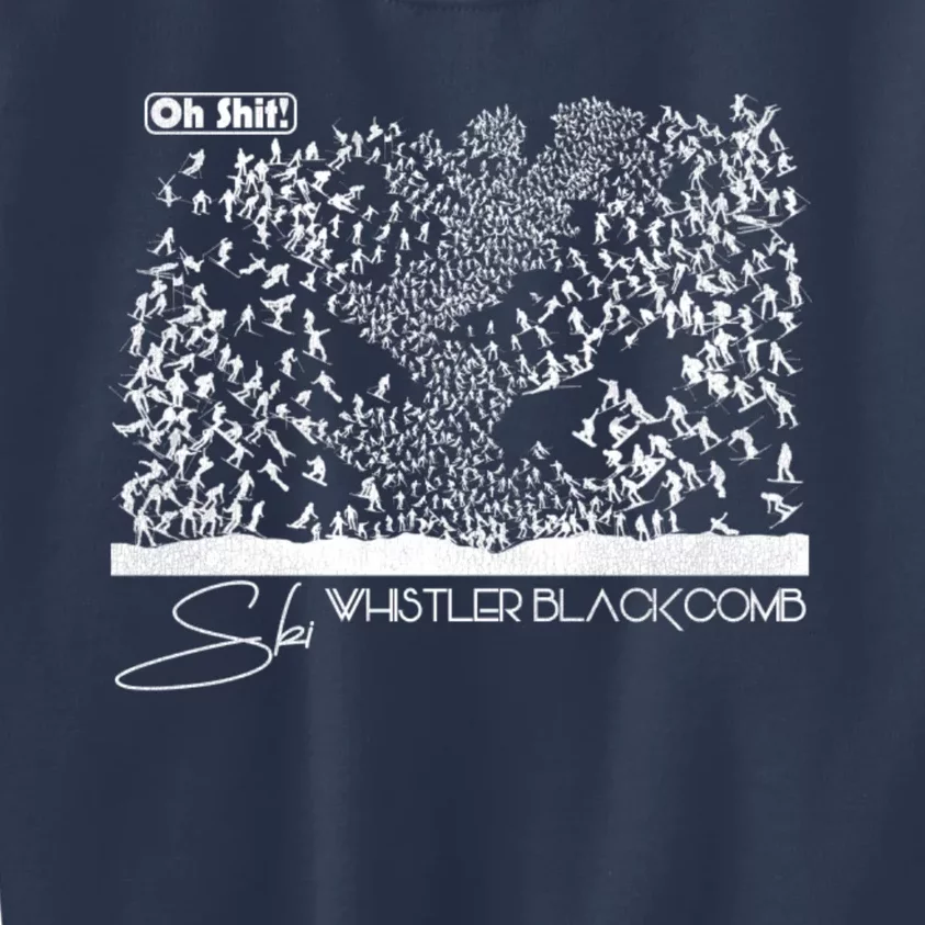 Oh Shit! Ski Whistler Blackcomb Kids Sweatshirt