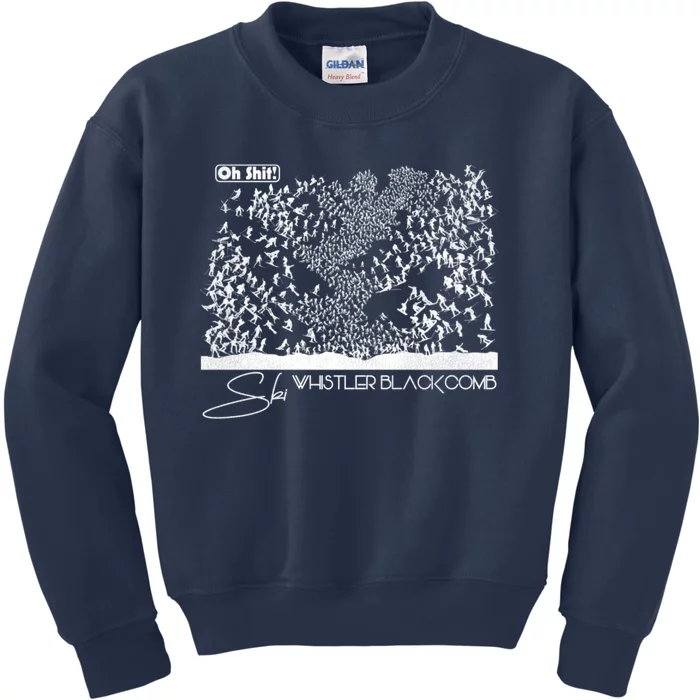 Oh Shit! Ski Whistler Blackcomb Kids Sweatshirt