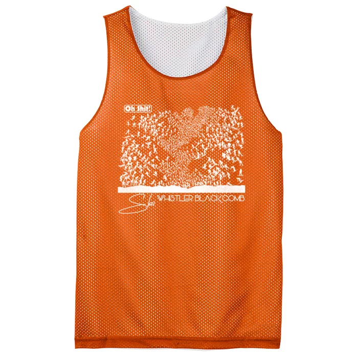 Oh Shit! Ski Whistler Blackcomb Mesh Reversible Basketball Jersey Tank