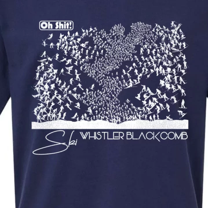 Oh Shit! Ski Whistler Blackcomb Sueded Cloud Jersey T-Shirt