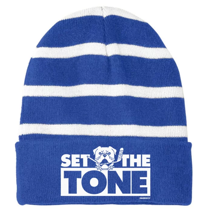 O.Fficial Shoresy Set The Tone Striped Beanie with Solid Band