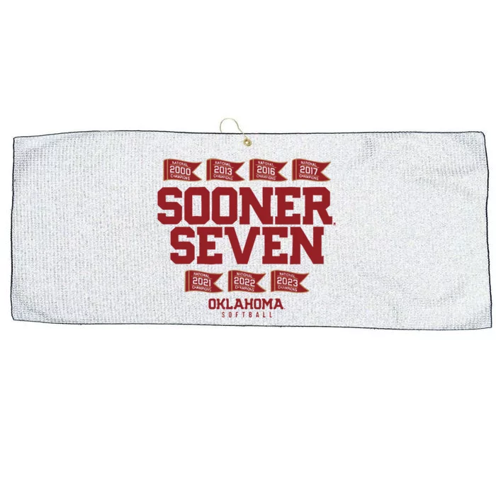 Oklahoma Softball Sooner Seven Large Microfiber Waffle Golf Towel