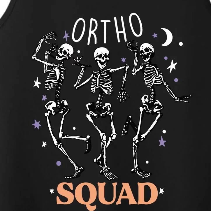 Ortho Squad Skeletons Halloween Orthopedic Nurse RN Performance Tank