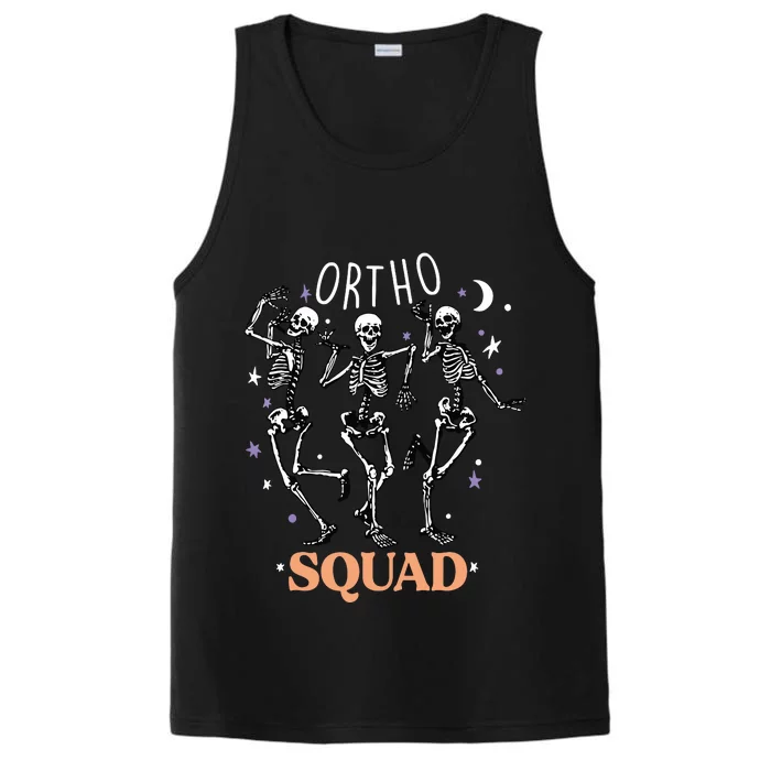 Ortho Squad Skeletons Halloween Orthopedic Nurse RN Performance Tank