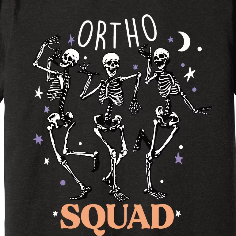 Ortho Squad Skeletons Halloween Orthopedic Nurse RN Premium T-Shirt